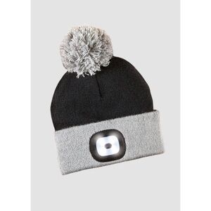 NIGHT SCOPE | NEW! Kid’s Rechargeable LED Light Beanie in Black/Grey